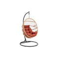 **Chaise suspendue en rotin avec coussins rembourrés - Confort et style moderne**
