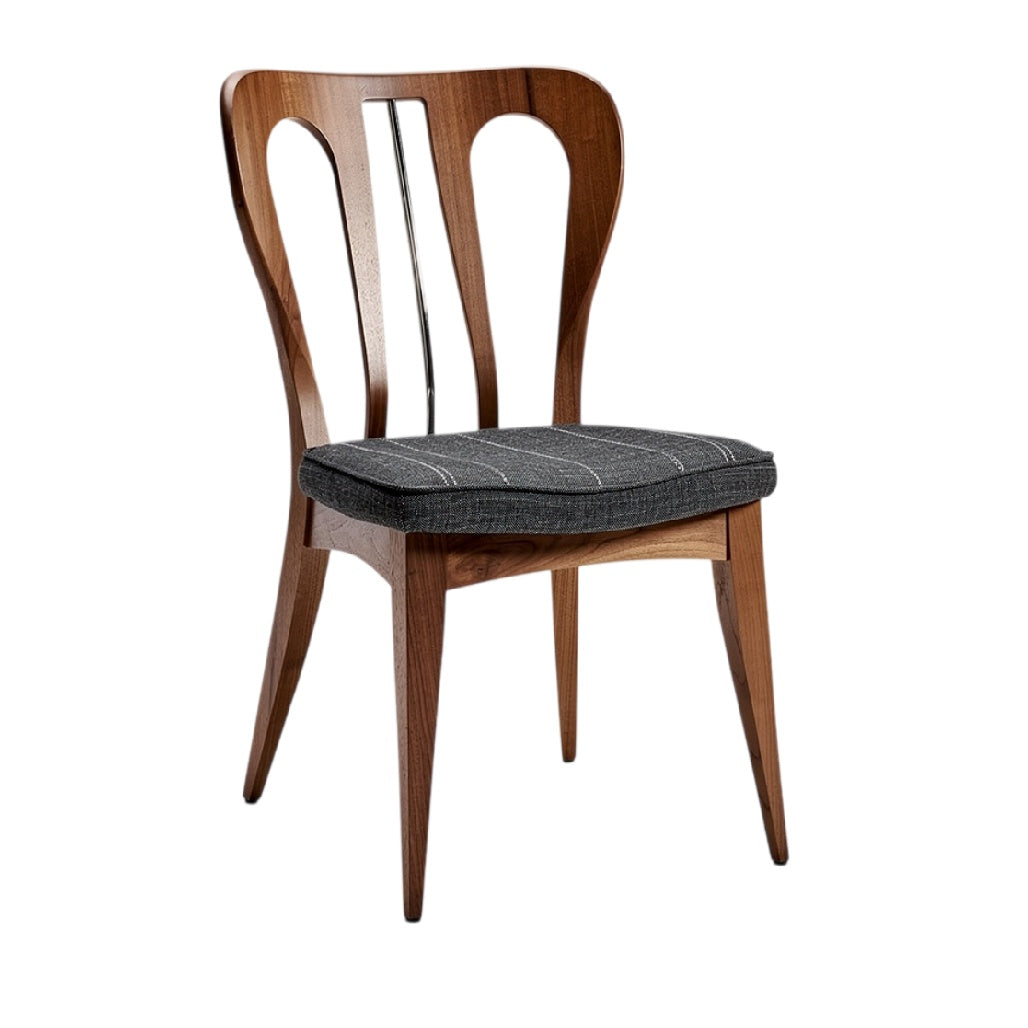 **Chaise en bois avec assise rembourrée**