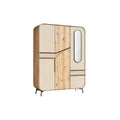 **Armoire en bois avec miroir et design moderne**