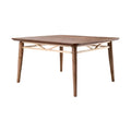 **Table basse carrée en bois avec support en croix**
